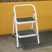 White Trican 2 Step Folding Step Stool